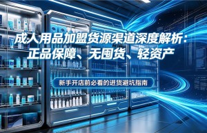 成人用品加盟货源渠道深度解析：正品保障、无囤货、轻资产，新手开店前必看的进货避坑指南